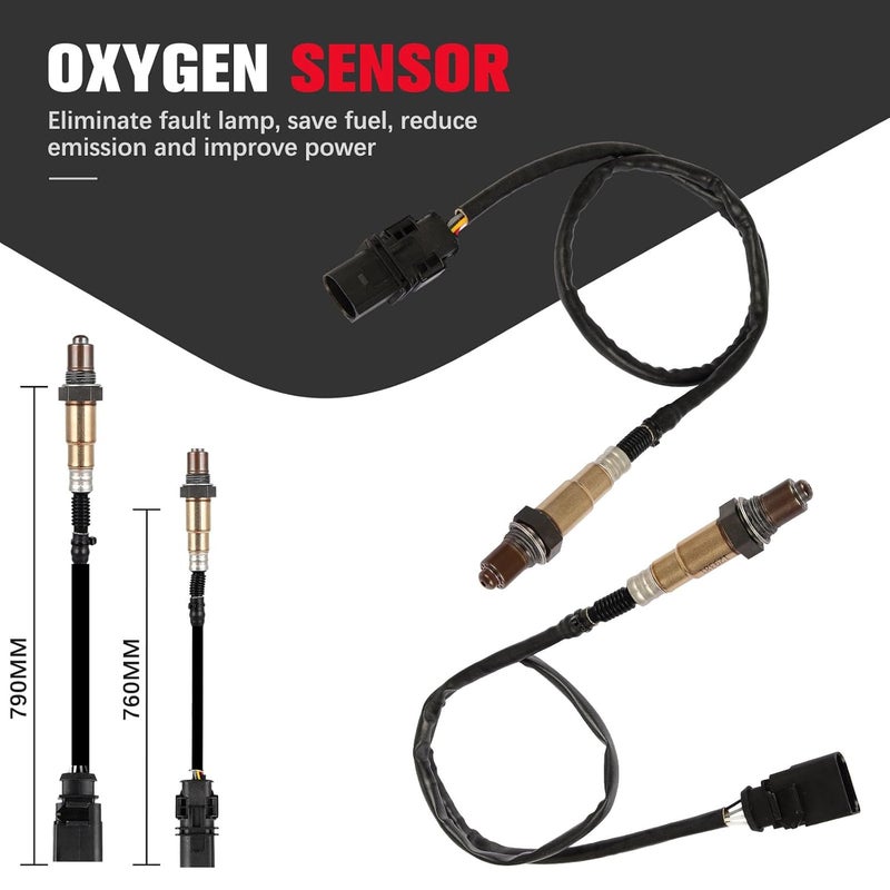 QIJIAUTO O2 Oxygen Sensor Upstream Downstream for Volkswagen Beetle 2012-2014 - 2PCS - Image 2