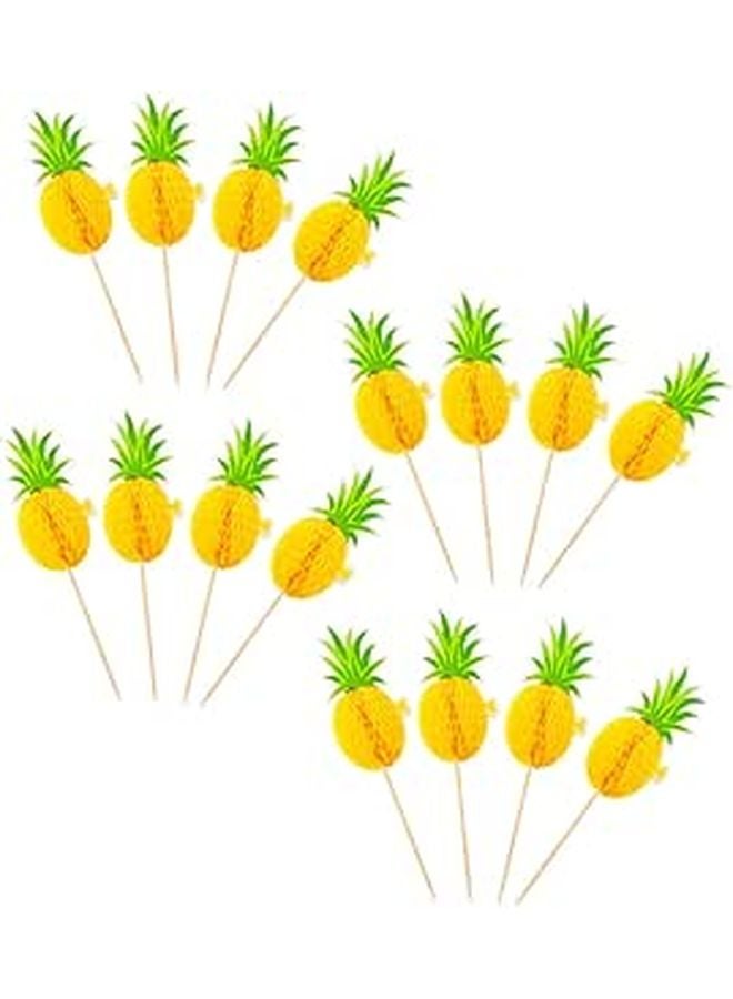 Hawaiian Luau Party Cake Picks 30pcs Pineapple Decorations For Birthday - Image 1