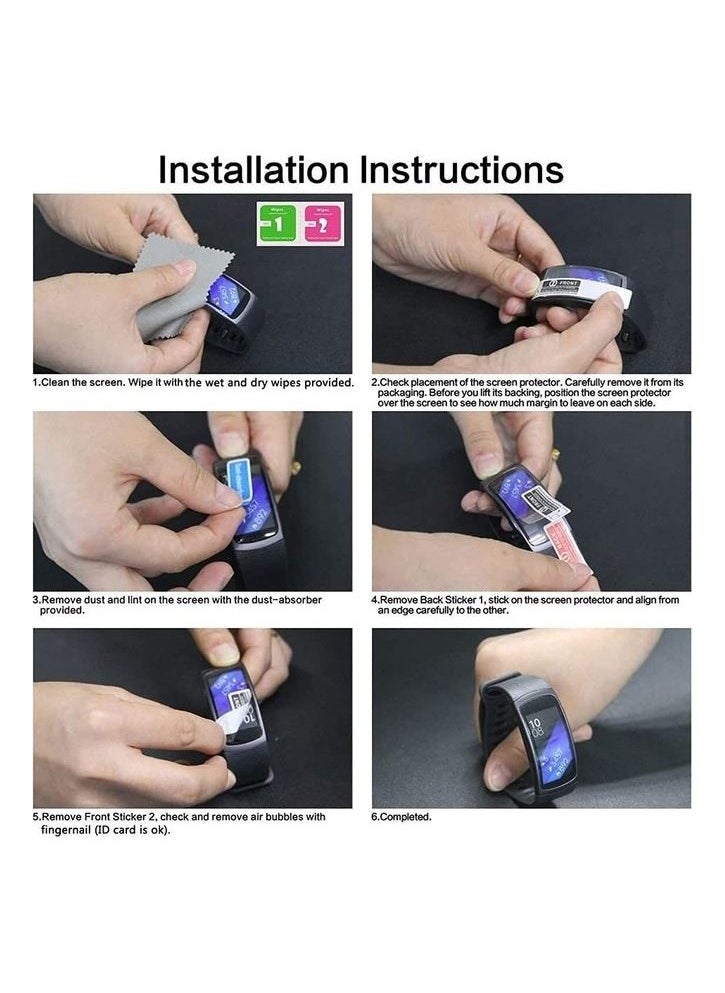 ماركة غير محددة 2 حزمة من حامي الشاشة ذو التصميم متعدد الطبقات عالي الدقة لساعة Xiaomi Mi Band 8، عملية متعددة الطبقات، تقنية النانو المتقدمة، رفض التدمير الفيزيائي، حامي لساعة Mi Band 8 شفاف.  - Image 5
