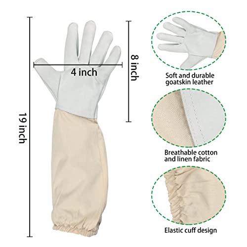 Xgunion Professional Beekeeper Suit (Jacket, Pants, Gloves) Beekeeping Suit Bee Suits for Men Women - Image 5