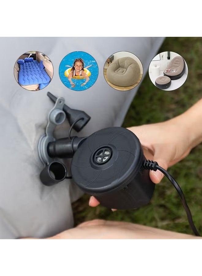يا إلهي مضخة هواء صغيرة محمولة ، مضخة هواء كهربائية 2 في 1 ، تضخم سريع ، استنشاق ، مناسبة للفراش/حلقة السباحة/كرة اليوغا الأساسية للتخييم والمنزل - Image 1