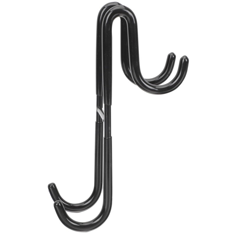 Stainless Steel S Shaped Double Towel Holder 18cm No Drill Bathroom Door Hook - Image 2