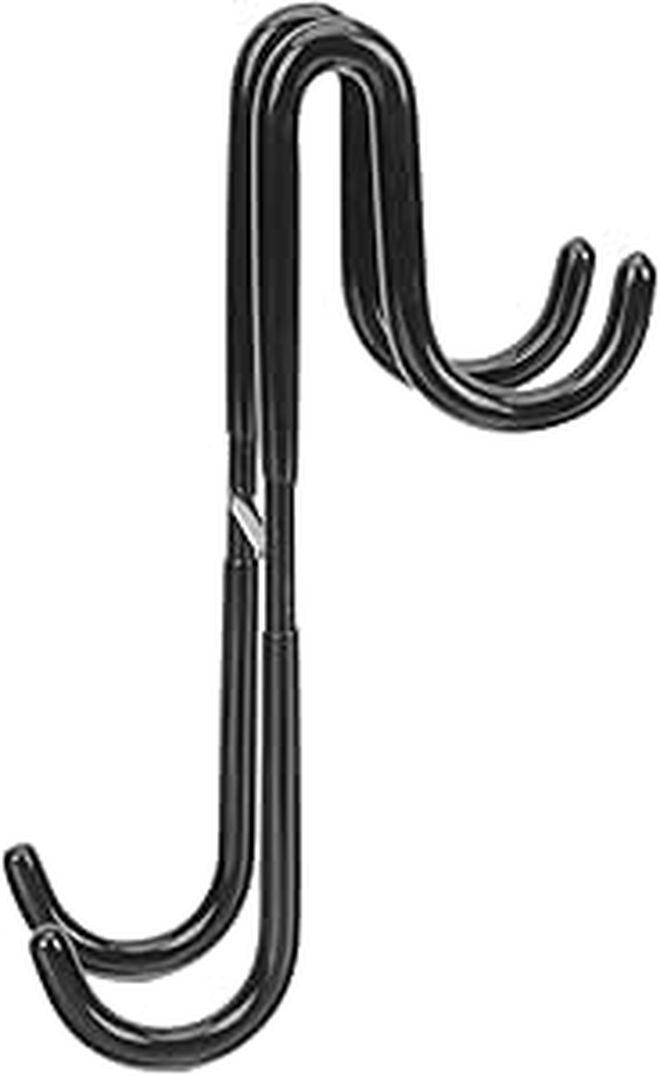Stainless Steel S Shaped Double Towel Holder 18cm No Drill Bathroom Door Hook - Image 1