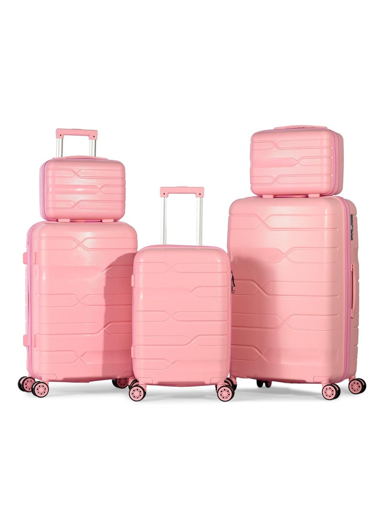 5-Piece Complete Luggage Set – Unbreakable PP with Metal Frame – Rust & Shock Resistant - Image 1