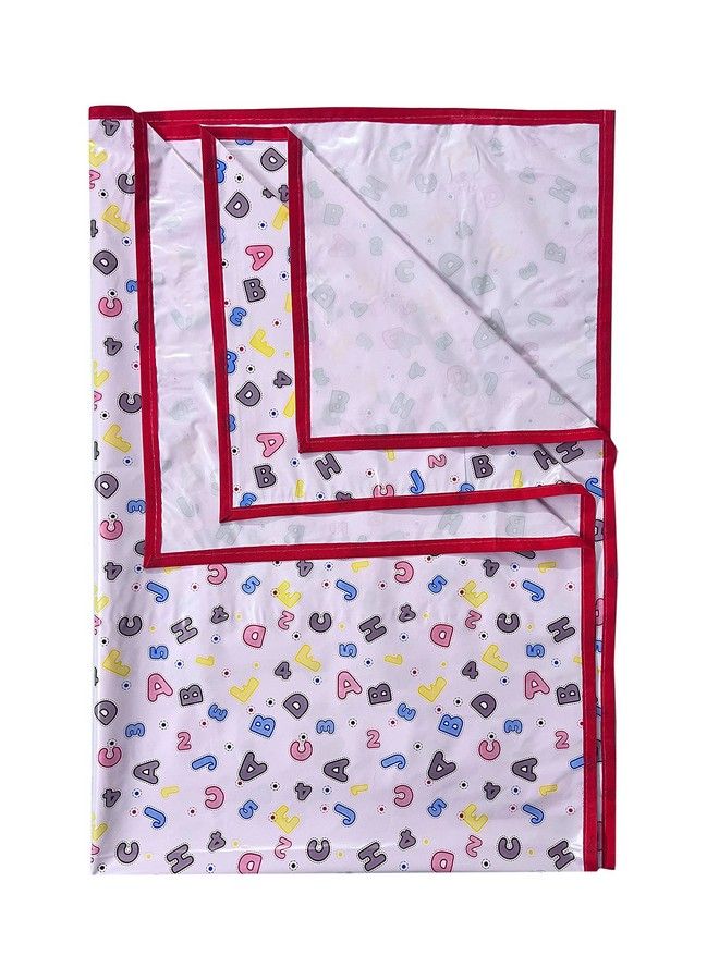 Ecosoft Plastic Sheetpvc Sheet For Kidsrubber Sheet For Babiesbed Wetting Protector(90 X 135 Cm) (Pink Abc123)  - Image 1