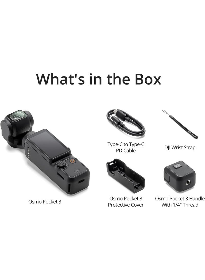 Osmo Pocket 3 Standard Vlogging Camera with 1'' CMOS & 4K/120fps Video, 3-Axis Stabilization, Fast Focusing, Face/Object Tracking, 2" Rotatable Touchscreen - Image 2