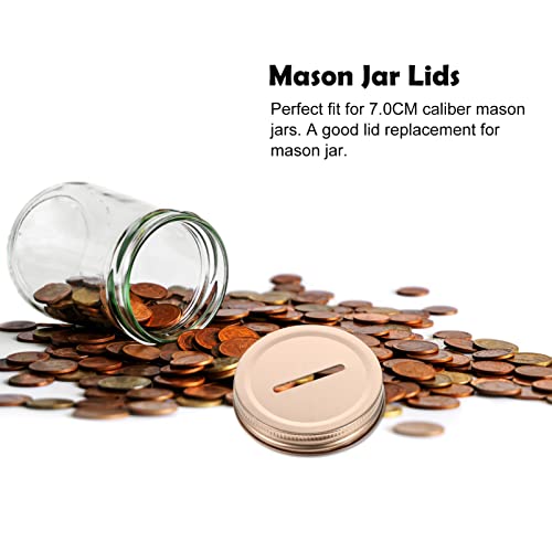 Sewroro 25pcs Slot Wide Mouth Mason Jar Lids Metal Slot Lid Canning Tinplate Bank (mixed Colors) - Image 2