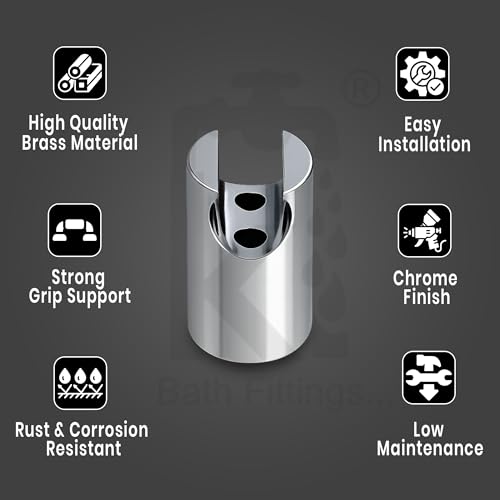 KI BATH FITTINGS Multi-Purpose Wall Mounted Hook for Faucet & Hand Shower | Health Faucet Holder | Silver (Pack of 1) - Image 3