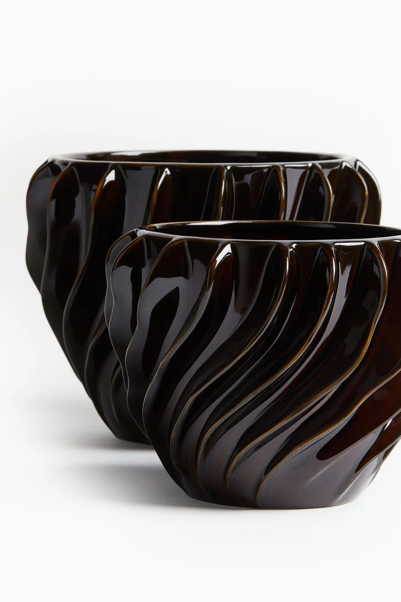 H&M Stoneware plant pot