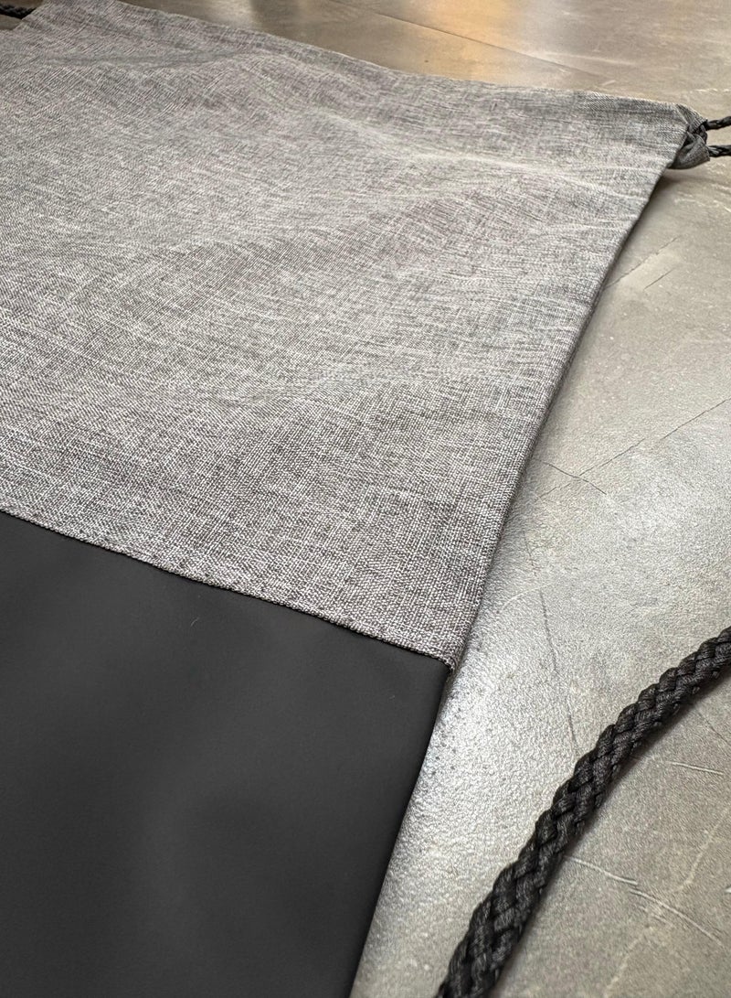 PU Gift Set (Canvas Drawstring Bag, A5 PU Notebook with Pen Holder, and Black Cork Pen) - Image 3