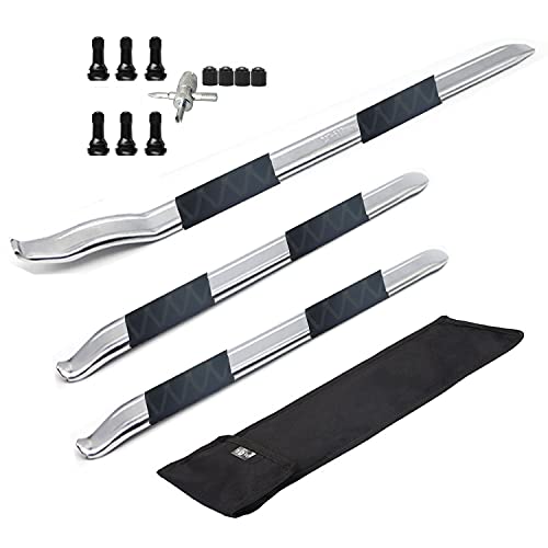 Dr.Roc 1 x 19.5 inch 2 x 15.5 inch Straight Mount and Demount Tire Irons with 6 x TR413 Valve Stems Set Motorcycle Dirt Bike Lawn Mower ATV UTV Tire Changing Tools Tire Spoons Tire Levers - Image 1