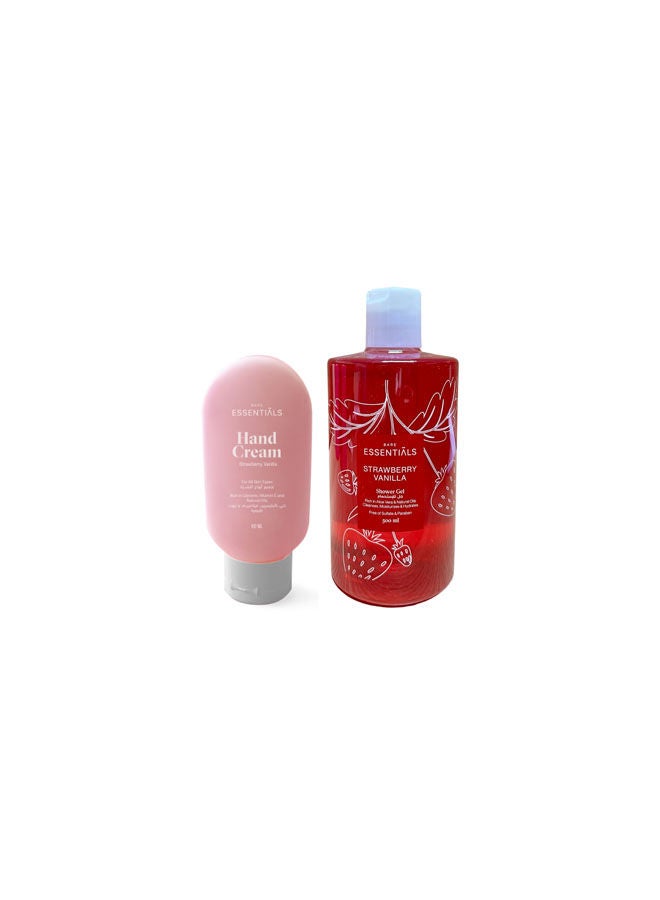 Shower Gel Strawberry Vanilla & Hand Cream Strawberry Vanilla