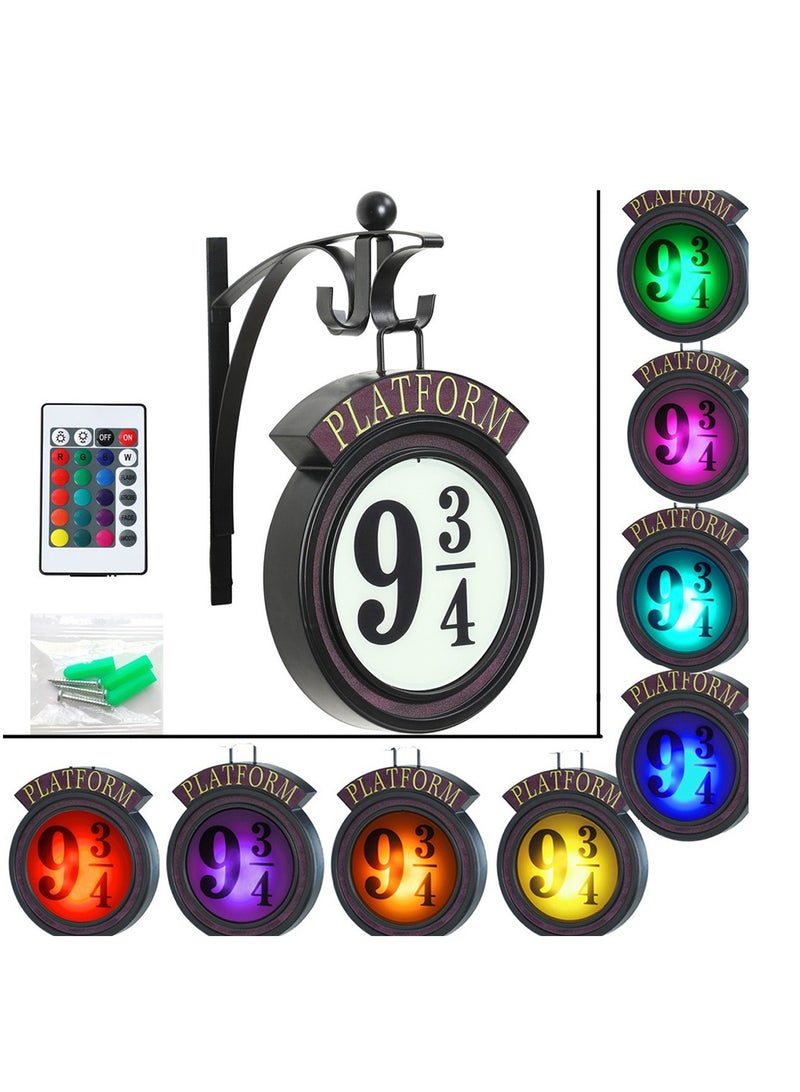 Furtey Harry Potter Hanging Decorative Wall Light,9 3/4 Night Light ,  Remote control seven colors sixteen colors,Double Sided Harry Potter Lamp , Desk Lamp Night Light, Table Lamp for Home Decor - Image 2