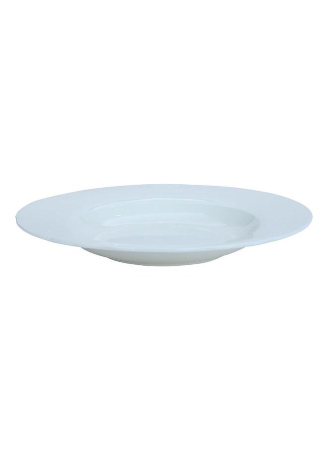 Alsaif Porcelain Serving Plate 8 Inches Round White  - Image 3