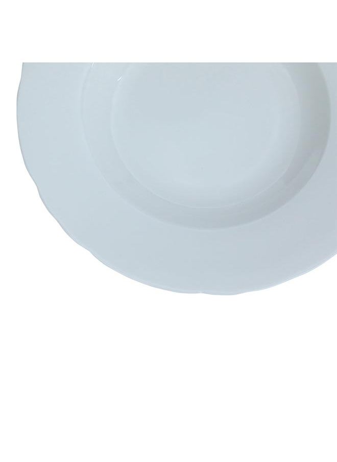 Alsaif Porcelain Serving Plate 8 Inches Round White  - Image 2