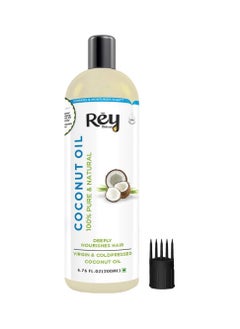 Rey Naturals Rey Naturals Cold Pressed Coconut Oil For Hair and Skin - Pure & Natural, 200 ml  - Image 1