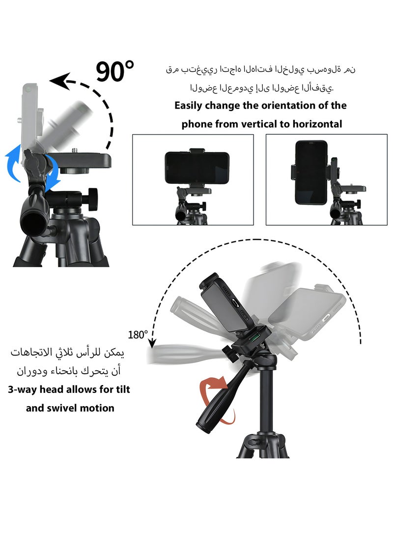 جنرال - 140 سم حامل ثلاثي للهاتف / الكاميرا مع جهاز تحكم عن بعد بتقنية البلوتوث - Image 1