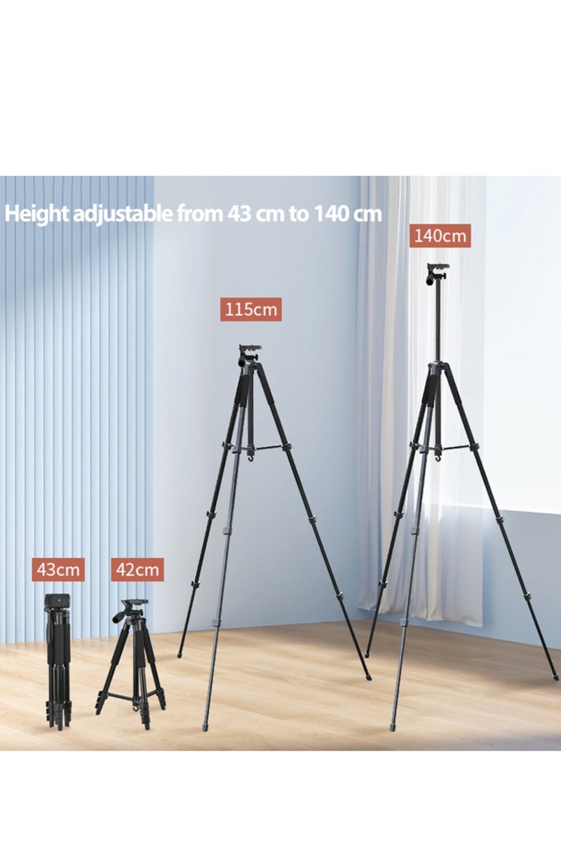 كينجمازي حامل ثلاثي للهاتف/الكاميرا 55 بوصة/140 سم مع جهاز تحكم عن بعد بتقنية البلوتوث - Image 2