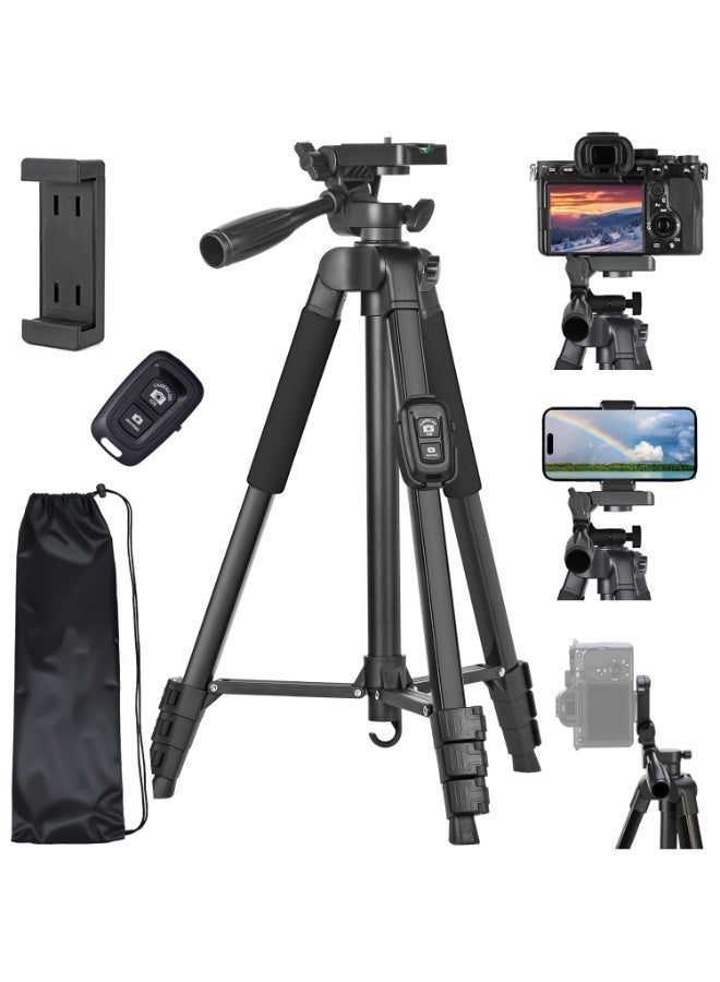 KINGMAZI Tripod For Phone/Camera 55in/140cm With Bluetooth Remote - Image 1