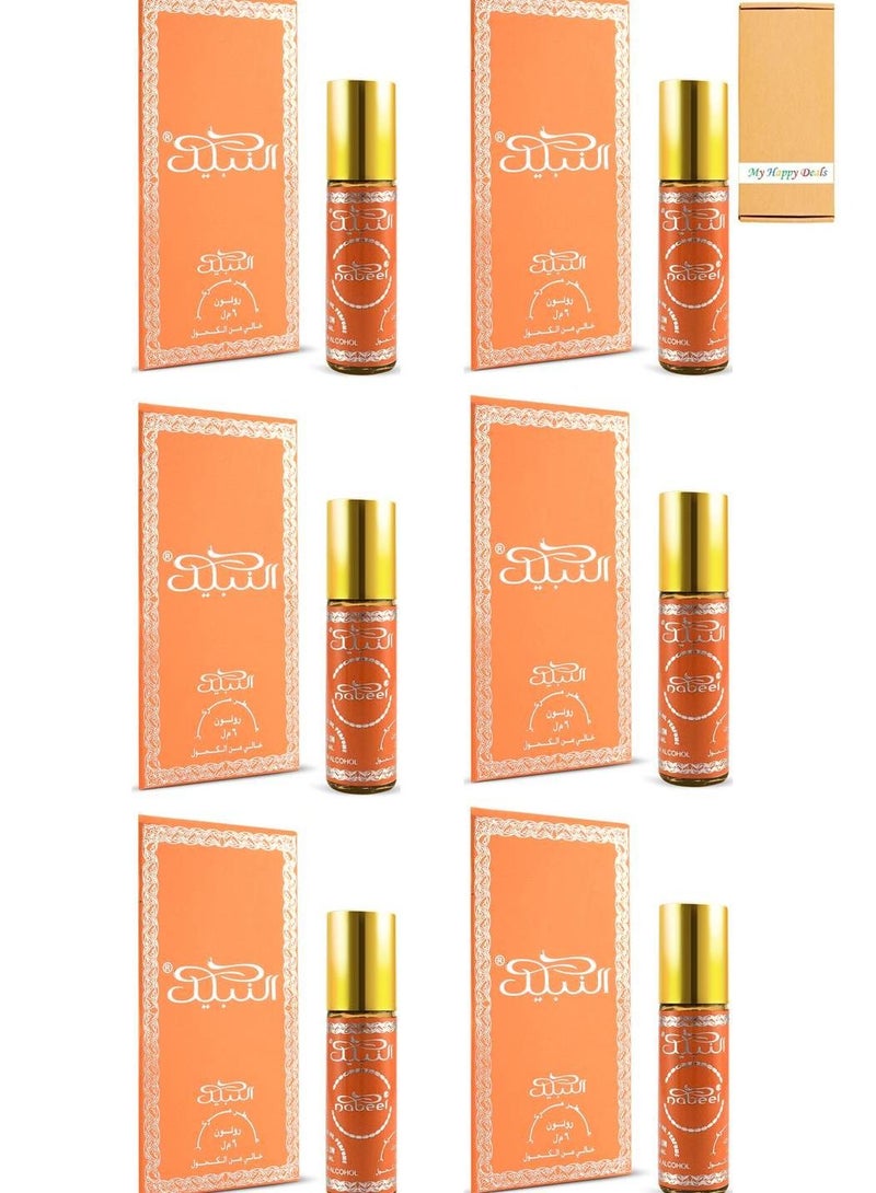 نبيل 6 قطع نبيل خالي من الكحول عطر زيتي 6 مل - Image 1