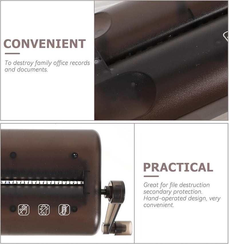 Desktop Paper Shredder Manual A6 Size for Home Office Small Wear Resistant - Image 4