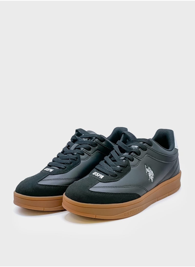 U.S. Polo Assn. Women's Black Low-Top Sneakers - Lightweight Timeless Lace-Up Style, Ideal for Casual Outings  - Image 3