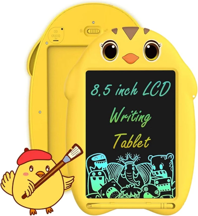 Kids LCD Writing Tablet, 8.5 Inch Drawing Board, Yellow Chick Design, Electronic Doodle Pad - Image 1
