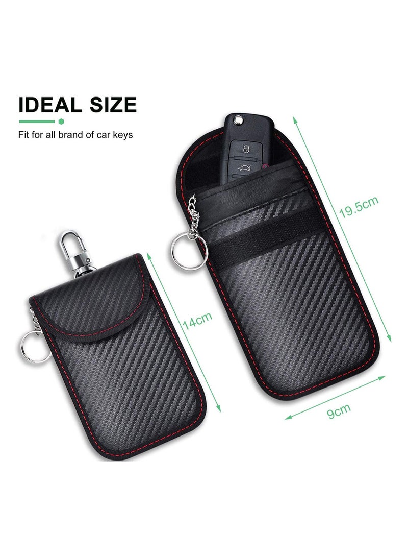 SYOSI 2 Car Key Signal Blocker Pouch Faraday Bag for Car Keys Key Pouch Keyless Signal Blocking Key Case Anti Theft Remote Entry Smart Fobs Protection 2 Pack Cage Protector Car Signal Blocking - Image 5