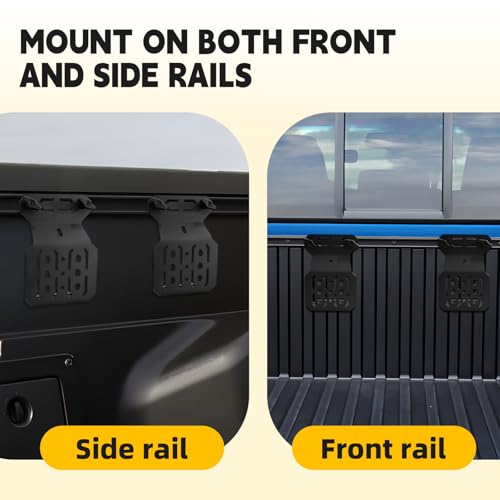 TENGBASE Bed Rail Brackets, Truck Bed Accessories are Compatible with Tacoma, Bed Rail Module Systems for Shovels, Axes, Recovery Plates, Fuel Tanks and Other Accessories - Image 4