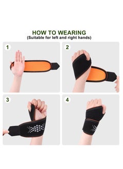Excefore 2 Pack Wrist Compression Strap and Brace, Sport Wrist Support for Women and Men – Ideal for Work,Fitness, Weightlifting, Yoga, Sports,Tendonitis – Adjustable Splint Fits Right and Left Hand  - Image 4