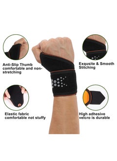 Excefore 2 Pack Wrist Compression Strap and Brace, Sport Wrist Support for Women and Men – Ideal for Work,Fitness, Weightlifting, Yoga, Sports,Tendonitis – Adjustable Splint Fits Right and Left Hand  - Image 2