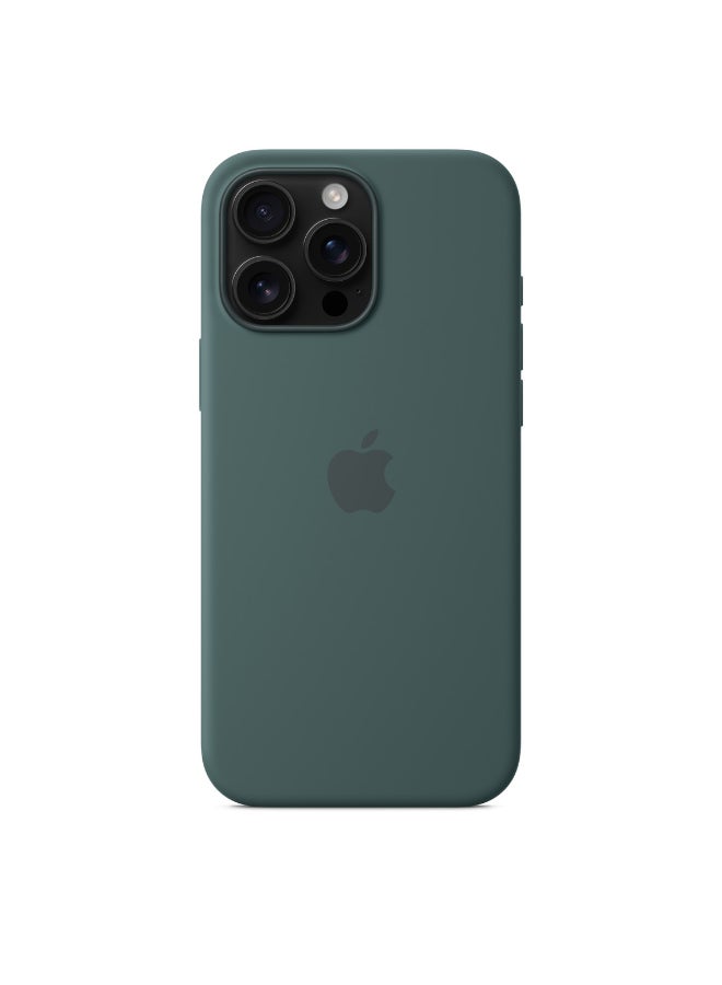 Apple iPhone 16 Pro Max Silicone Case With MagSafe - Lake Green - Image 4