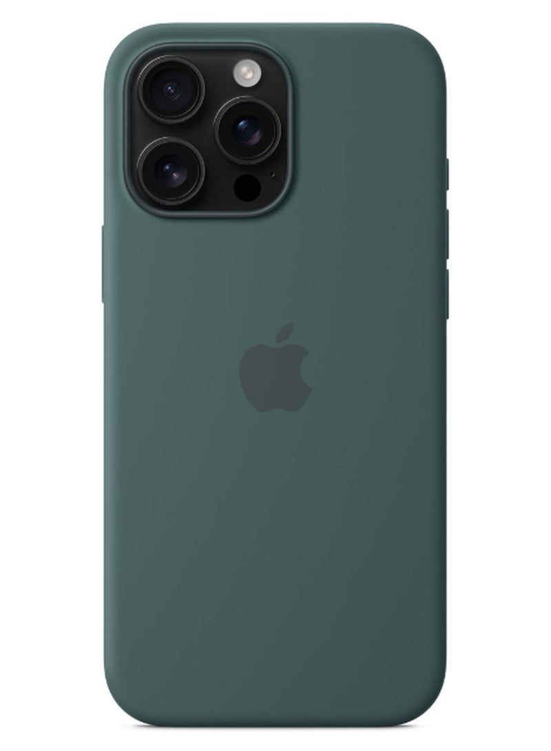 Apple iPhone 16 Pro Max Silicone Case With MagSafe - Lake Green - Image 1