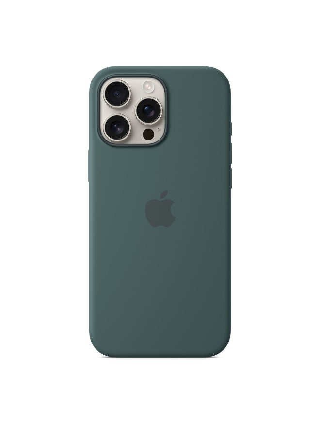 Apple iPhone 16 Pro Max Silicone Case With MagSafe - Lake Green - Image 2