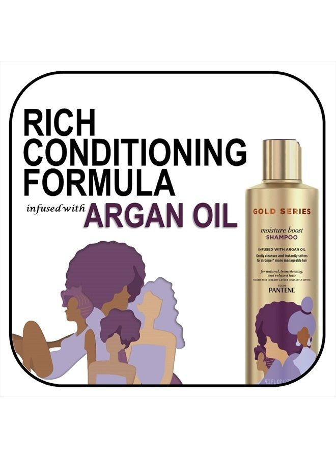 Pantene ProV Gold Series Boost, Moisture Shampoo, 9.1 Fl Oz - Image 4