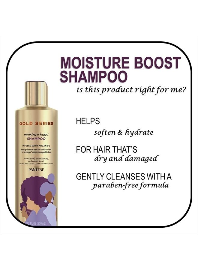 Pantene ProV Gold Series Boost, Moisture Shampoo, 9.1 Fl Oz - Image 3