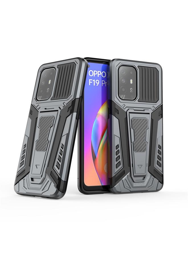 S-TOP Case For OPPO F19 Pro+ 5G War Chariot Series Armor All-inclusive Shockproof PC + TPU Protective Case with Invisible Holder - Image 2