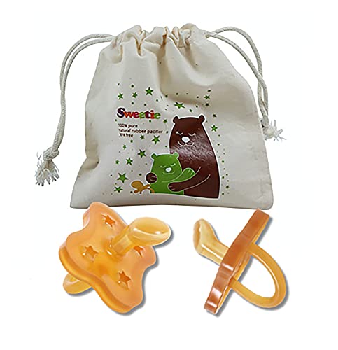 SWEETIE Rubber Star Shape Orthodontic Pacifier Rubber 1 Count (0-6 Small) - Image 1