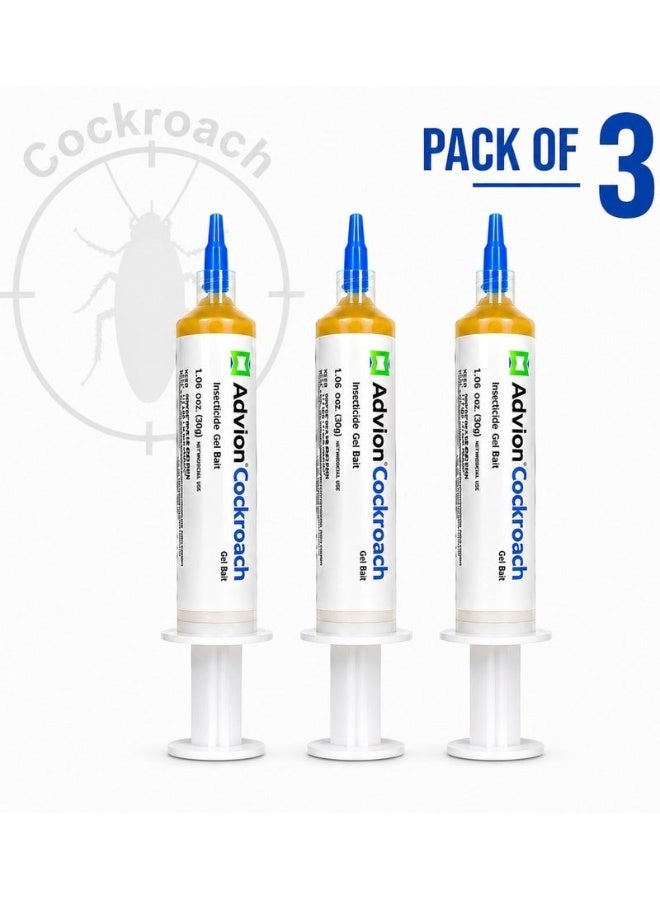 Cockroach Advion Gel Bait 30g (Pack of 3) – High-Performance Roach Killer for Homes, Kitchens, & Offices - Image 1