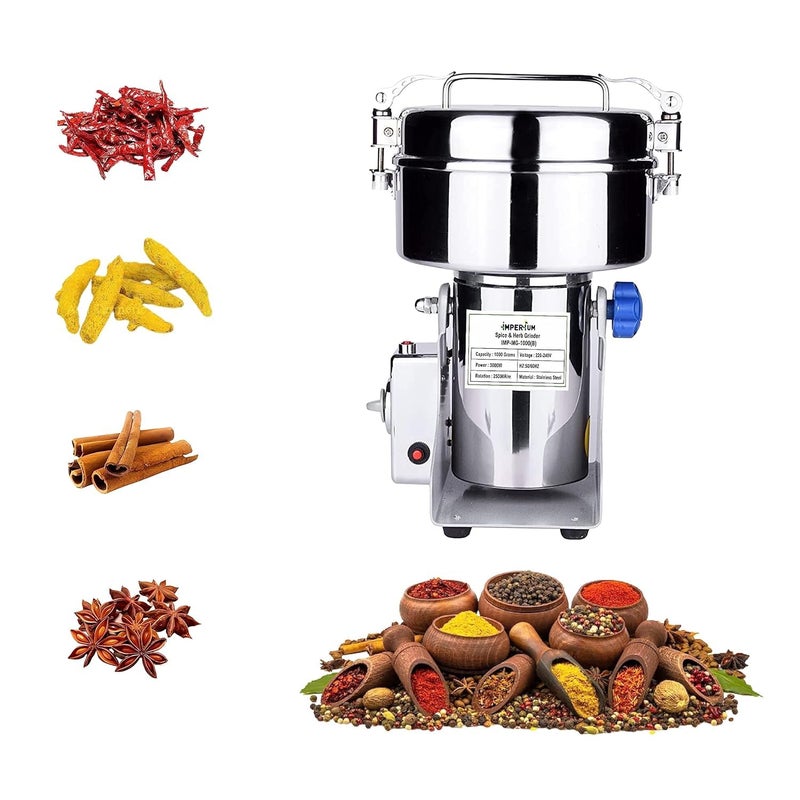 IMPERIUM IMPERIUM® Effortless Spice Mastery: Stainless Steel 3000Watt 1000grams Portable Spice Grinder Machine with 1-Year Warranty  - Image 4