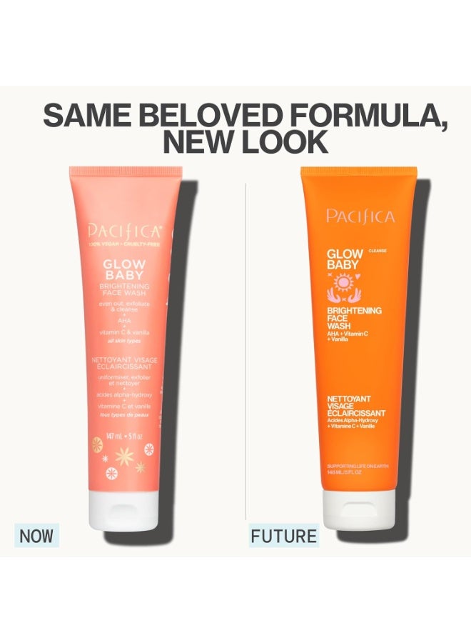 Pacifica Mini Glow Baby Brightening Facial Cleanser 1.4 oz â€“ Vitamin C & Glycolic Acid (AHA) Face Washâ€“ Daily Cleanser for Anti-Aging Exfoliating for Smooth, Even Glowing Skin Vegan Clean Beauty - Image 4