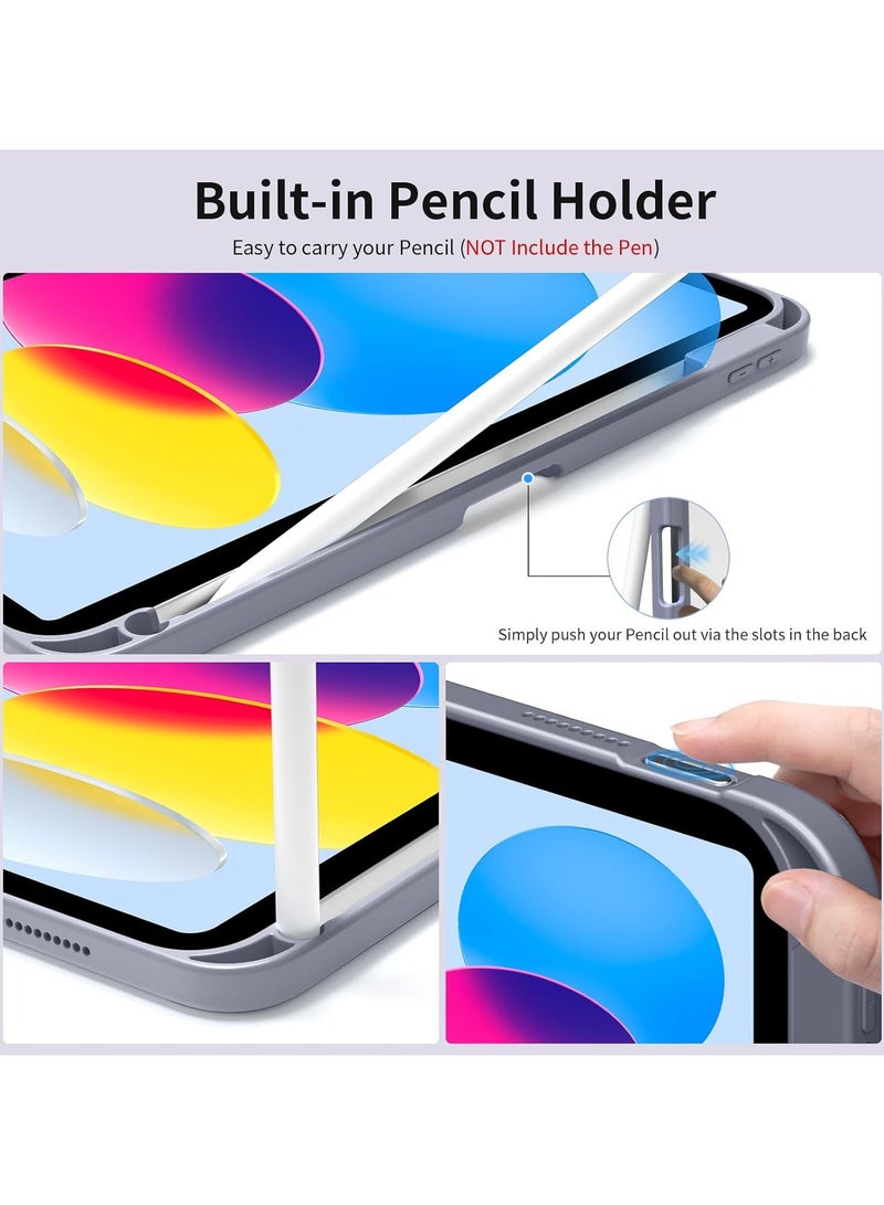 جراب لجهاز iPad (A16) الجيل الحادي عشر 11 بوصة 2025، وجراب لجهاز iPad الجيل العاشر 10.9 بوصة 2022 - غطاء واقٍ متعدد الزوايا يتضمن حاملًا للوضع الرأسي، وحاملًا للقلم، وخاصية التشغيل/الإيقاف التلقائي. - Image 5
