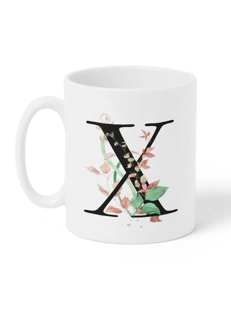 لوحة كوب سيراميك  أونصة بتصميم حرف  على الجانبين