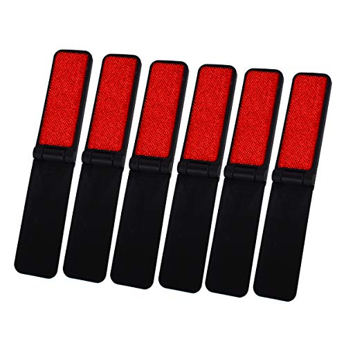 Baitaihem Baitaihem 6 Pack Mini Fold Up Lint Brushes for Travel Compact Purse PocketBlack