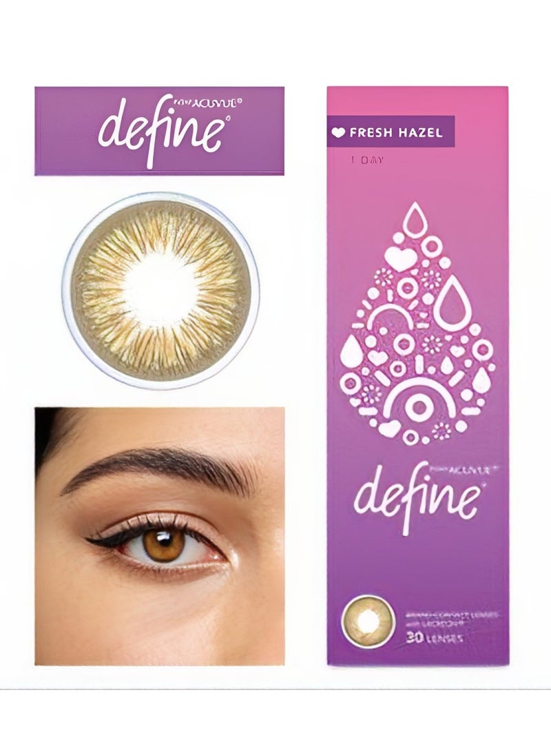 ACUVUE - Acuvue Define Fresh Hazel 1 Day - Pack Of 30 Contact Lenses - Image 1
