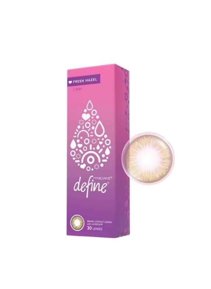 ACUVUE - Acuvue Define Fresh Hazel 1 Day - Pack Of 30 Contact Lenses - Image 1