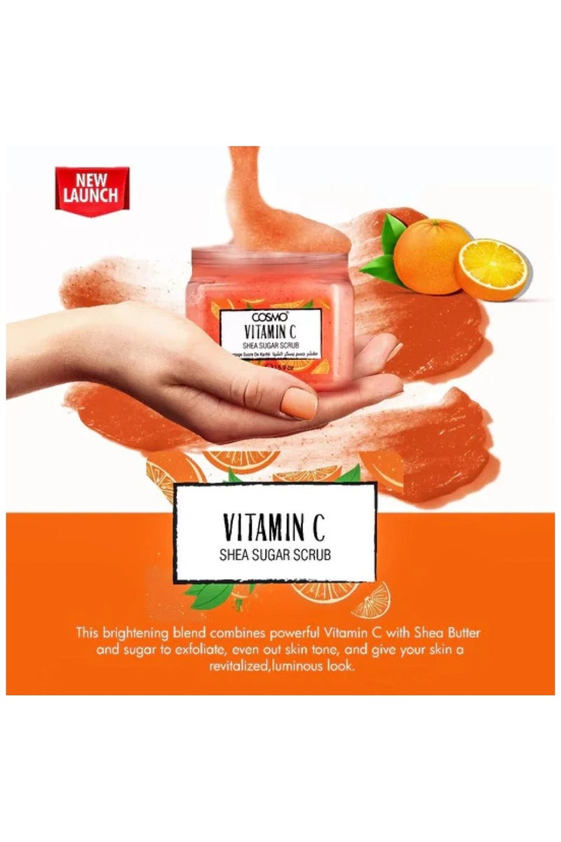 كوزمو مقشر السكر بزبدة الشيا و فيتامين سي 450 جرام - Image 2
