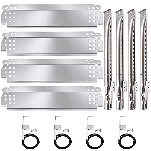 Criditpid Grill Replacement Parts for Nexgrill 4 Burner 720-0830H 720-0783E 720-0830A, Nexgrill 720-0888N 720-0888, Heat Shield, Burners and Igniter for Nexgrill Replacement Parts 4 Burner 720-0830H - Image 1