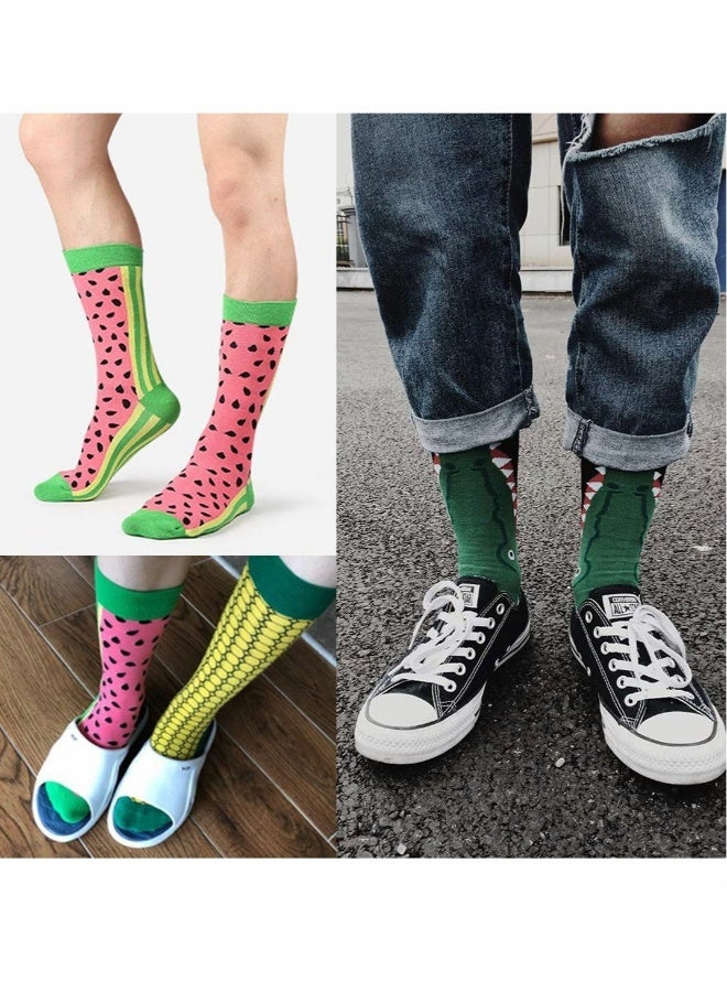 Funny Socks for Women Men, 6 Pcs Winter Crazy Fun Crew Novelty Fashion Casual Dress Socks, Trend Hip Hop Colourful Compression Socks - Image 2