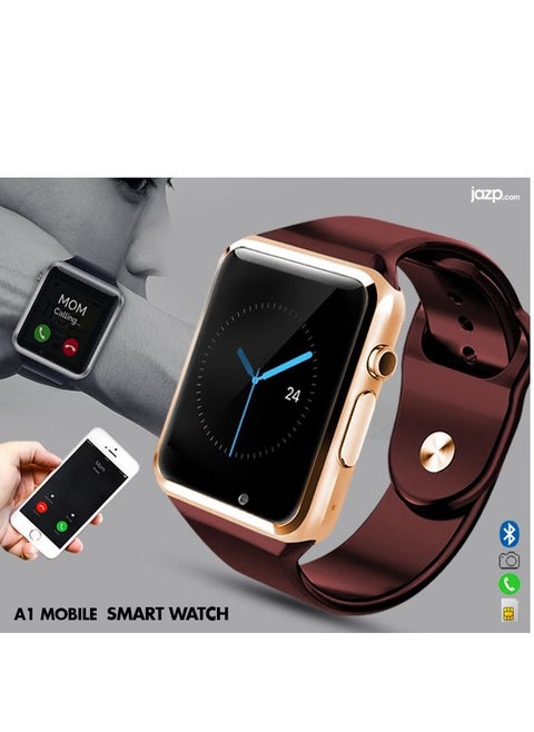 A1 Mobile Smart Watch with Memory and Sim Card Slot - Gold